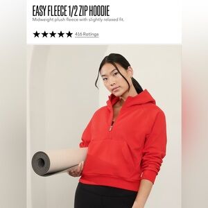 #Athleta 1/2 fleece hoodie.